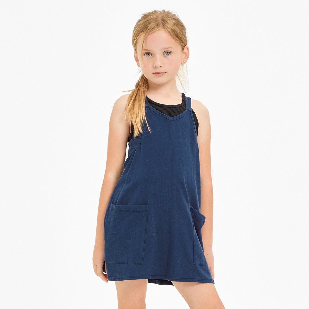 GG Tank Dress w/ Bulit in Romper-Navy