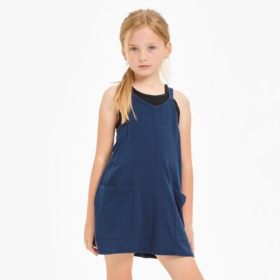 GG Tank Dress w/ Bulit in Romper-Navy