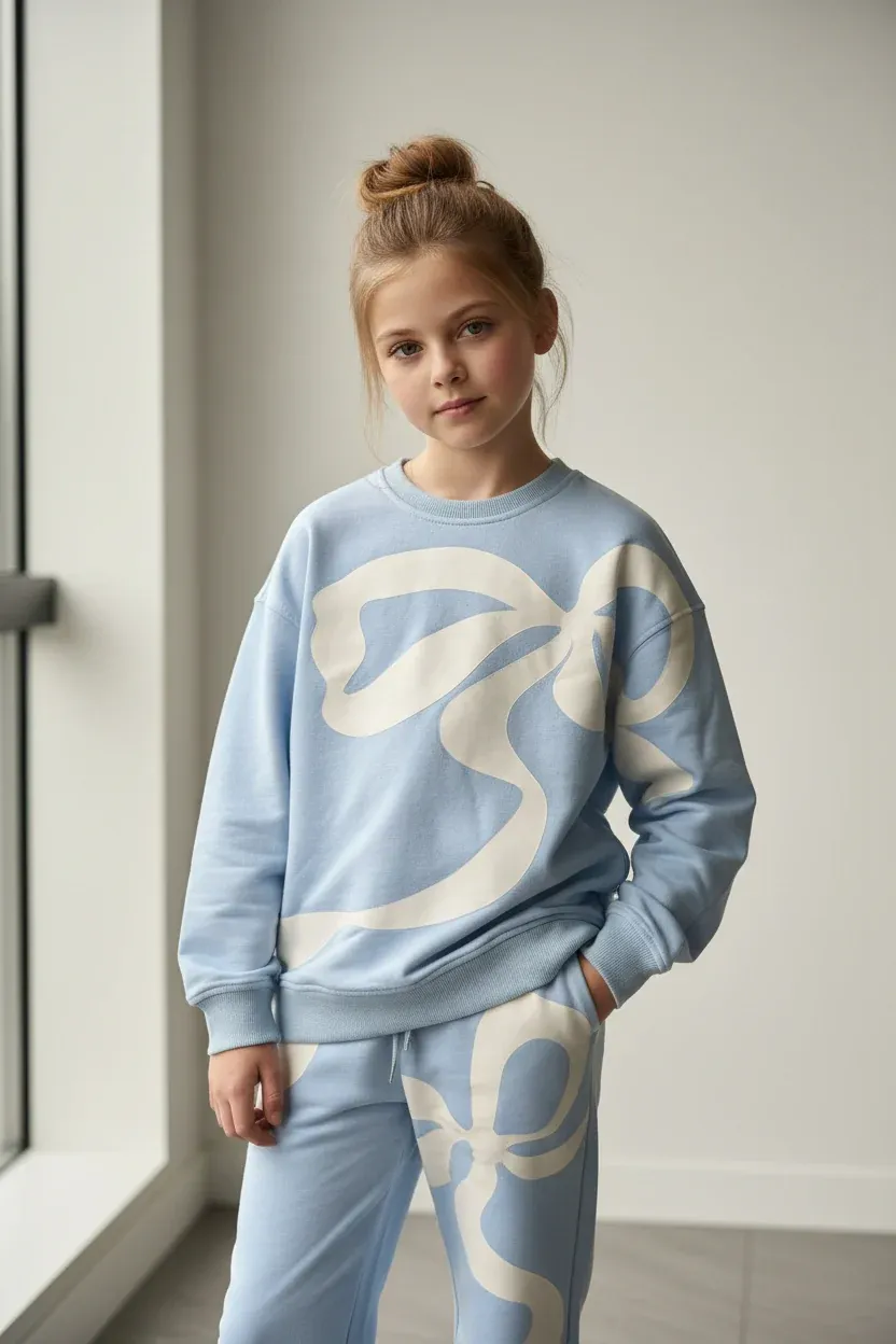 Bow Wide Leg Sweatpant Set
