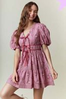 Peach Love Floral Poplin Dress