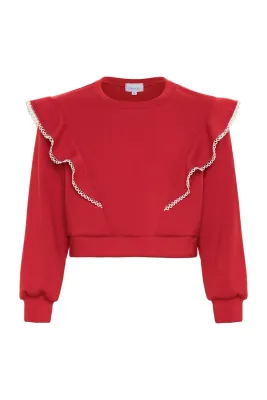 Livvy Sweatshirt-Red