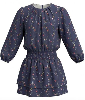 Ruby Dress Navy Vine