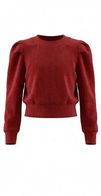 Peyton Velour Top-Red