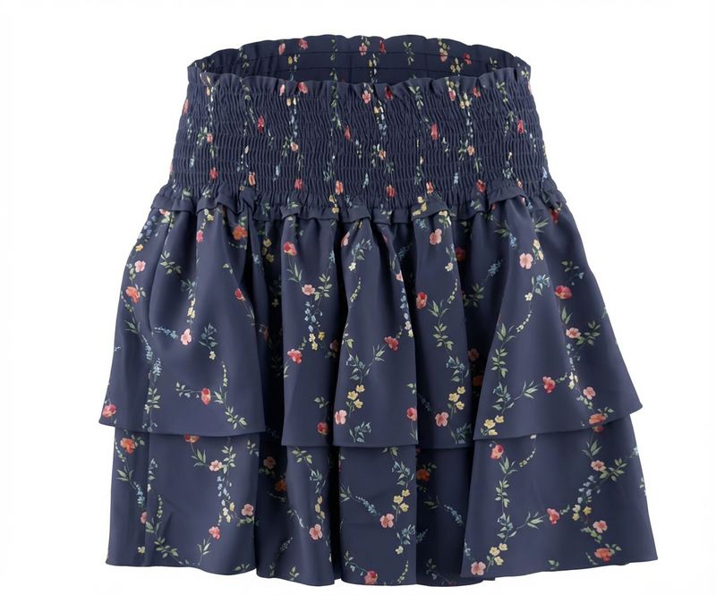 Scottie Skirt Navy Vines