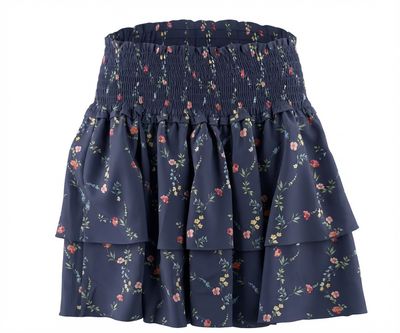 Scottie Skirt Navy Vines
