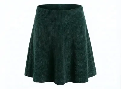 Libba Velour Skirt-Green