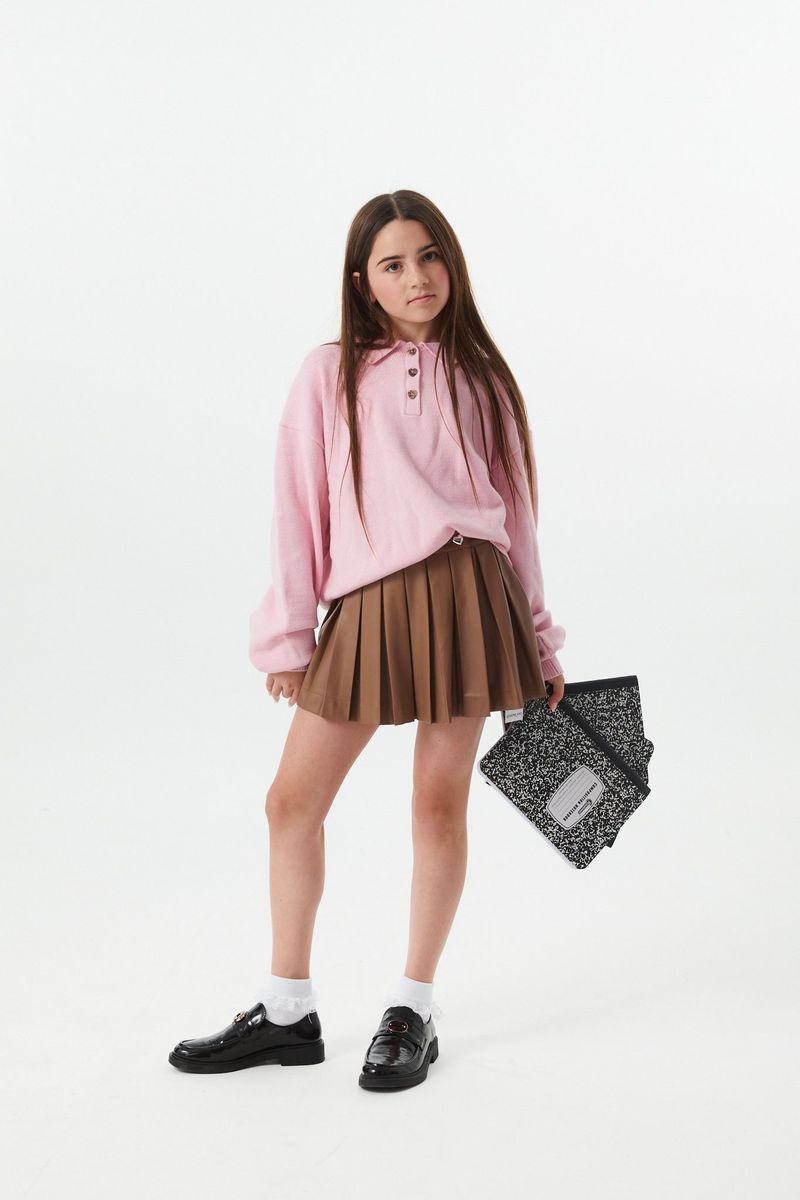 Jane Carmel Vegan Leather Skort