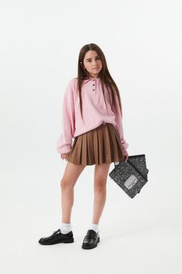 Jane Carmel Vegan Leather Skort