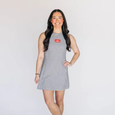 The Grace Gingham Go Dawgs Dress-Womens