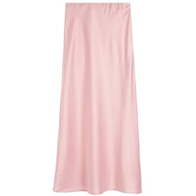 Joey Mauve Satin Maxi Skirt