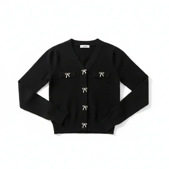 Mickey Rhinestone Bow Cardigan