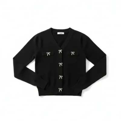 Mickey Rhinestone Bow Cardigan