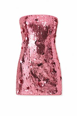 Lana Pink Flower Sequin Dress