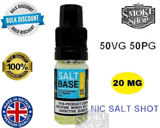 Salt Base Nic Shot Nicotine Salt Shot10 Ml 20 Mg 50 50 Pg Vg Buy Bulk Save Uk Lab Made
