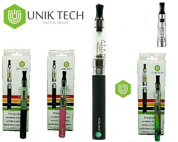 Unik Tech E Cigarette Starter Kit Pen 650 Mah 1 6 Ml Clearomiser Tank