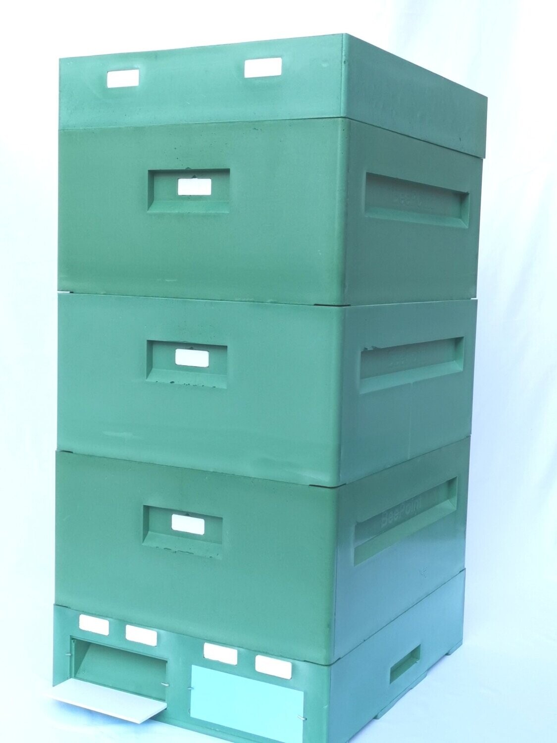 10 Stück 10er Zander/12er DNM Bienenbeute  Polyurethan PUR (mit 3 Zargen),Bee-Shopping, Farbe: grün