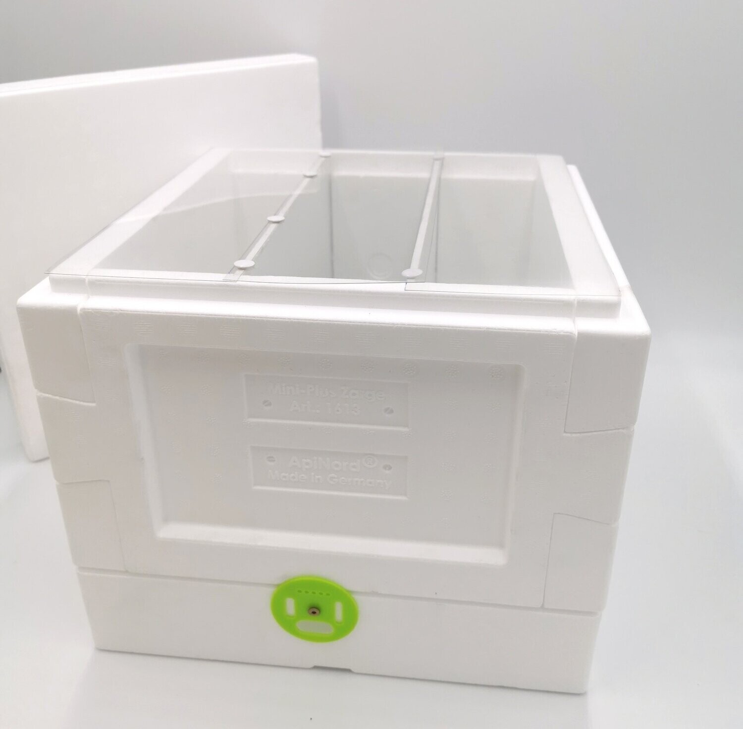 Mini Plus  3er Ablegerkasten, Königinnenzucht,Hartschaum mit Folienabdeckungen und Drohnensperre