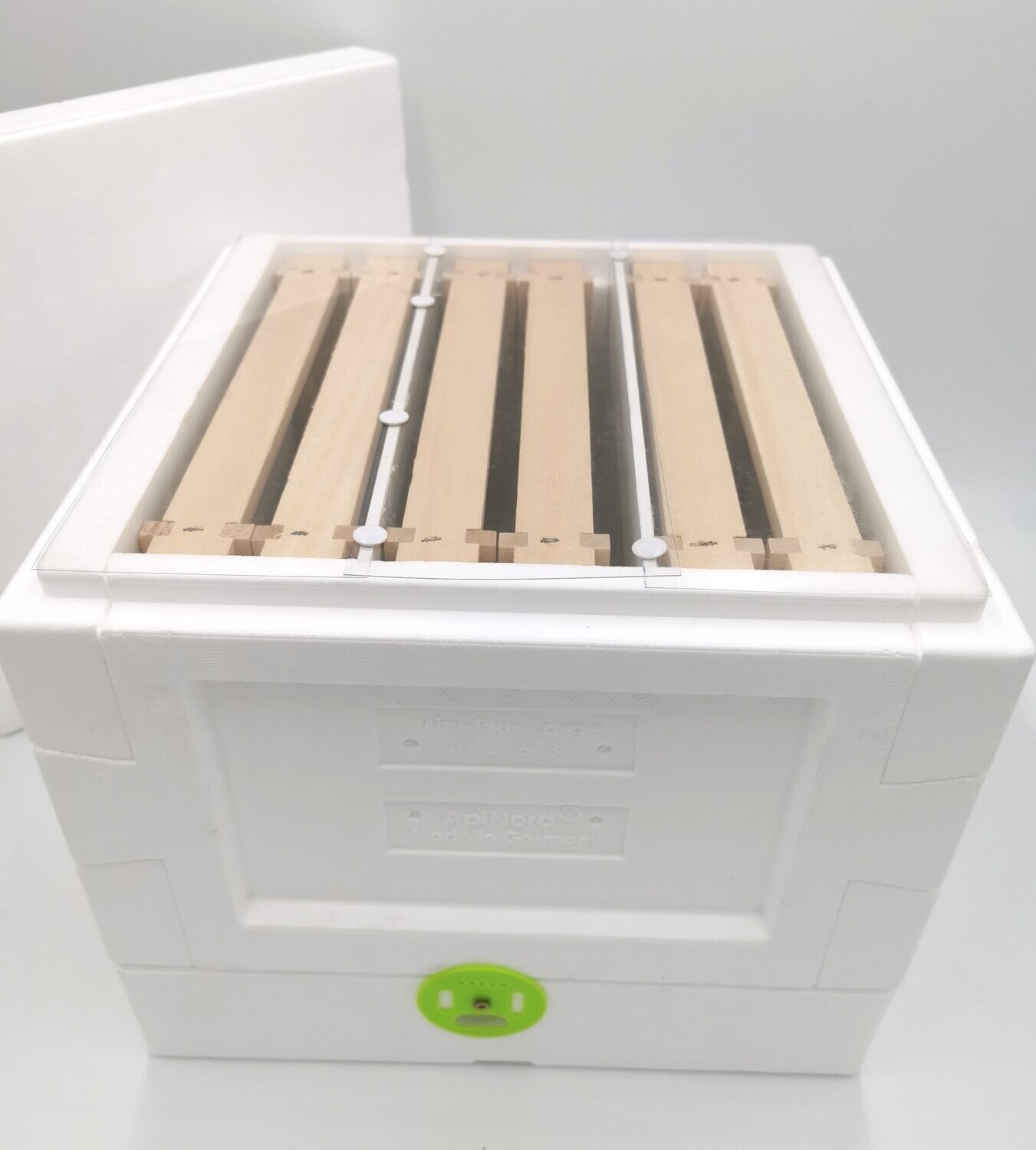 Mini Plus  3er Ablegerkasten, Königinnenzucht,Hartschaum mit Folienabdeckungen und Drohnensperre inkl Rähmchen