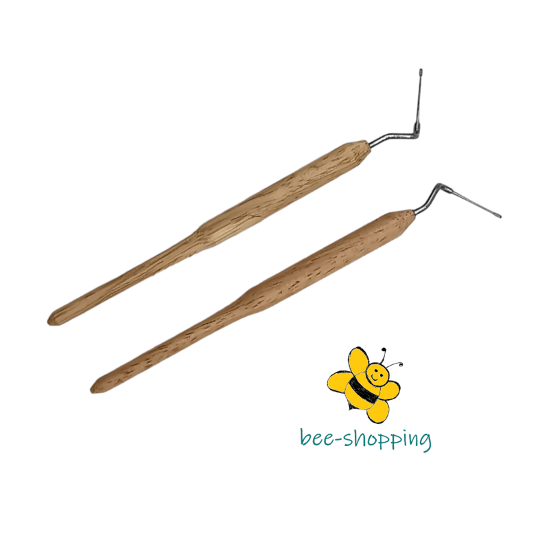 Umlarvlöffel 2er Set mit Holzgriff Umlarvlöffel 2er Set mit Holzgriff