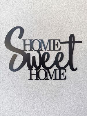 Wandbild Schriftzug 64cmx45 ''Home sweet Home''Metallbild