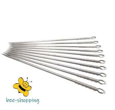 10er Set Grillspieße Schaschlikspieße Edelstahlspieße Kebabspieße Schampura 10er Set Grillspieße Schaschlikspieße Edelstahlspieße Kebabspieße Schampura