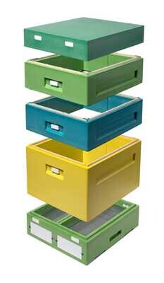 10er US Dadant PUR Polyurethan Beute(mit Brutraumzarge und 2 Honigraumzargen) Bee-Shopping
