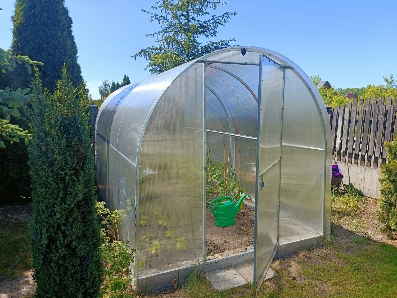 Gewächshaus Tunnel GREEN GO  Polycarbonat 2,1x4 m Wandstärke 6mm