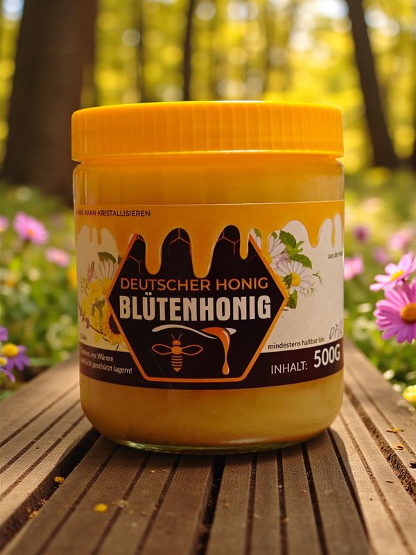 Honig 500g Sommerblütenhonig mit Rapsanteil vom deutschen Imker Ernte 2025 Honig 500g Sommerblütenhonig mit Rapsanteil vom deutschen Imker Ernte 2025