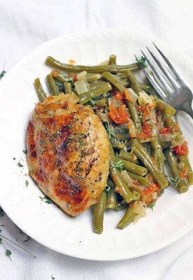Smokin&#39; Summer Mesquite Smoked BBQ Chicken Thighs/Legs with Green Beans and Potatoes
