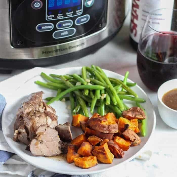 Smokin&#39; Summer Applewood Smoked BBQ Pork Tenderloin with Green Beans and Potatoes