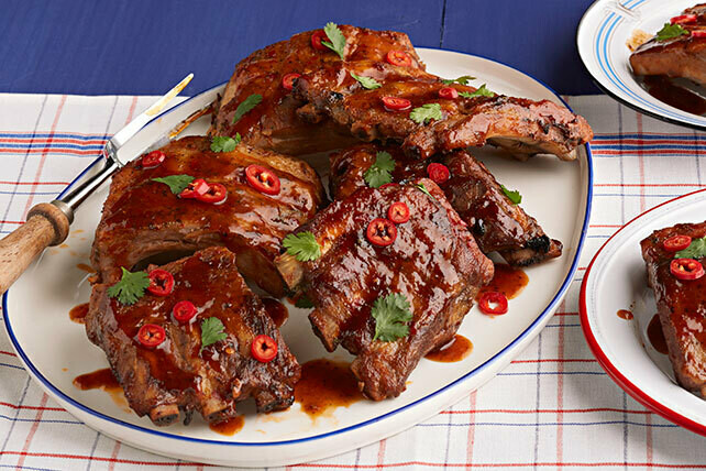 Smokin&#39; Summer Mesquite Smoked Thai BBQ Pork Baby Back Ribs