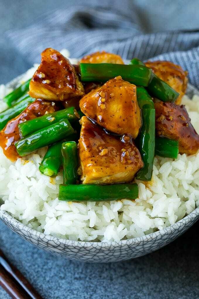 Torrey Pines Orange Ginger Chicken and Green Beans