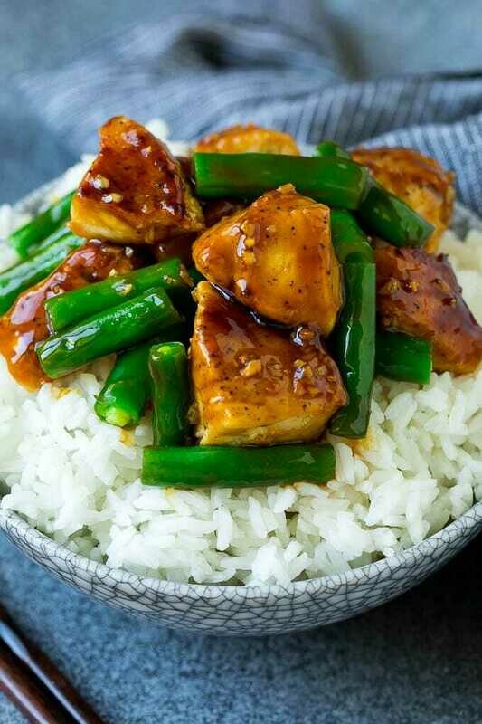 Torrey Pines Orange Ginger Chicken and Green Beans
