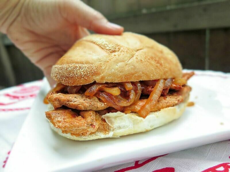 Portuguese Bifanas with Piri Piri Pulled Pork