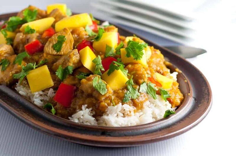 Marina District Sweet and Spicy Thai Mango Chicken / Shrimp or Tofu
