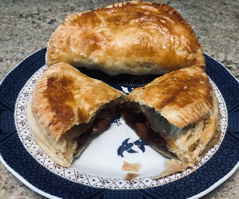 Puffed Pastry Savory Bobotie Meat Pies (Curried Ground Beef) - 6 Hand Held&#39;s or 4 Pot Pie&#39;s