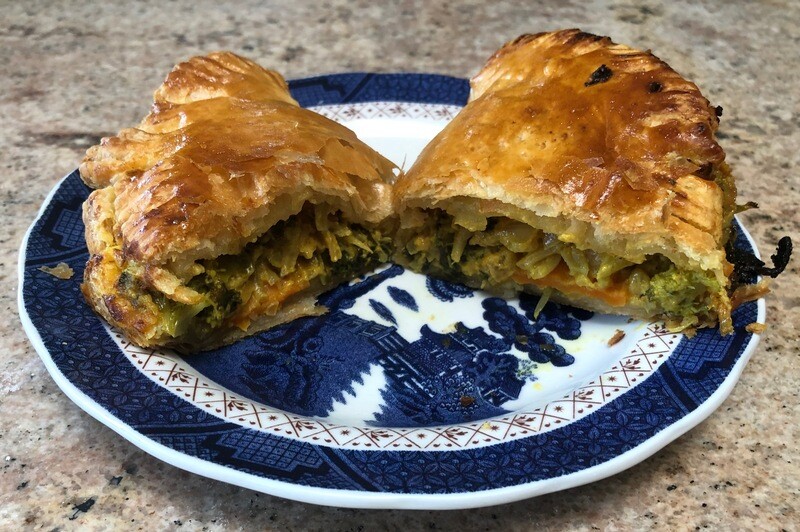 Puffed Pastry Savory Thai Peanut Veggi Pies - 6 Hand Held&#39;s or 4 Pot Pie&#39;s