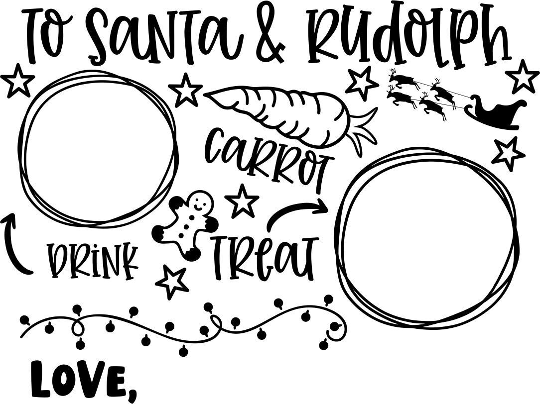 Santa Cookie Tray - Santa &amp; Rudolph
