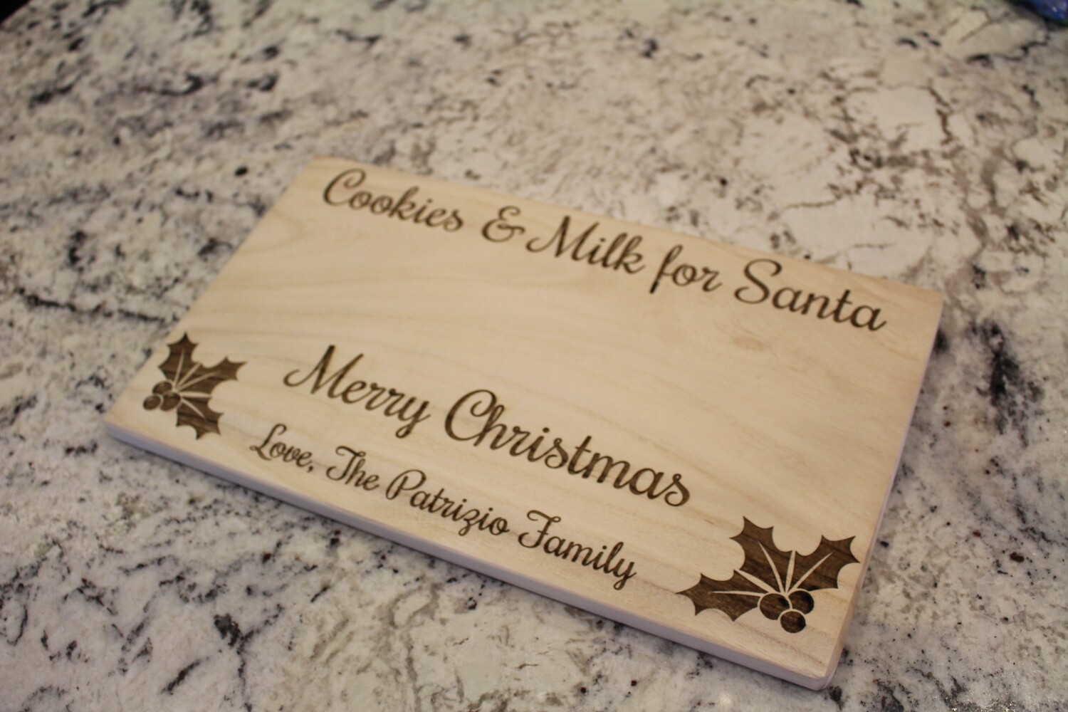 Santa Cookie Tray - Cookies &amp; Milk - Personalized