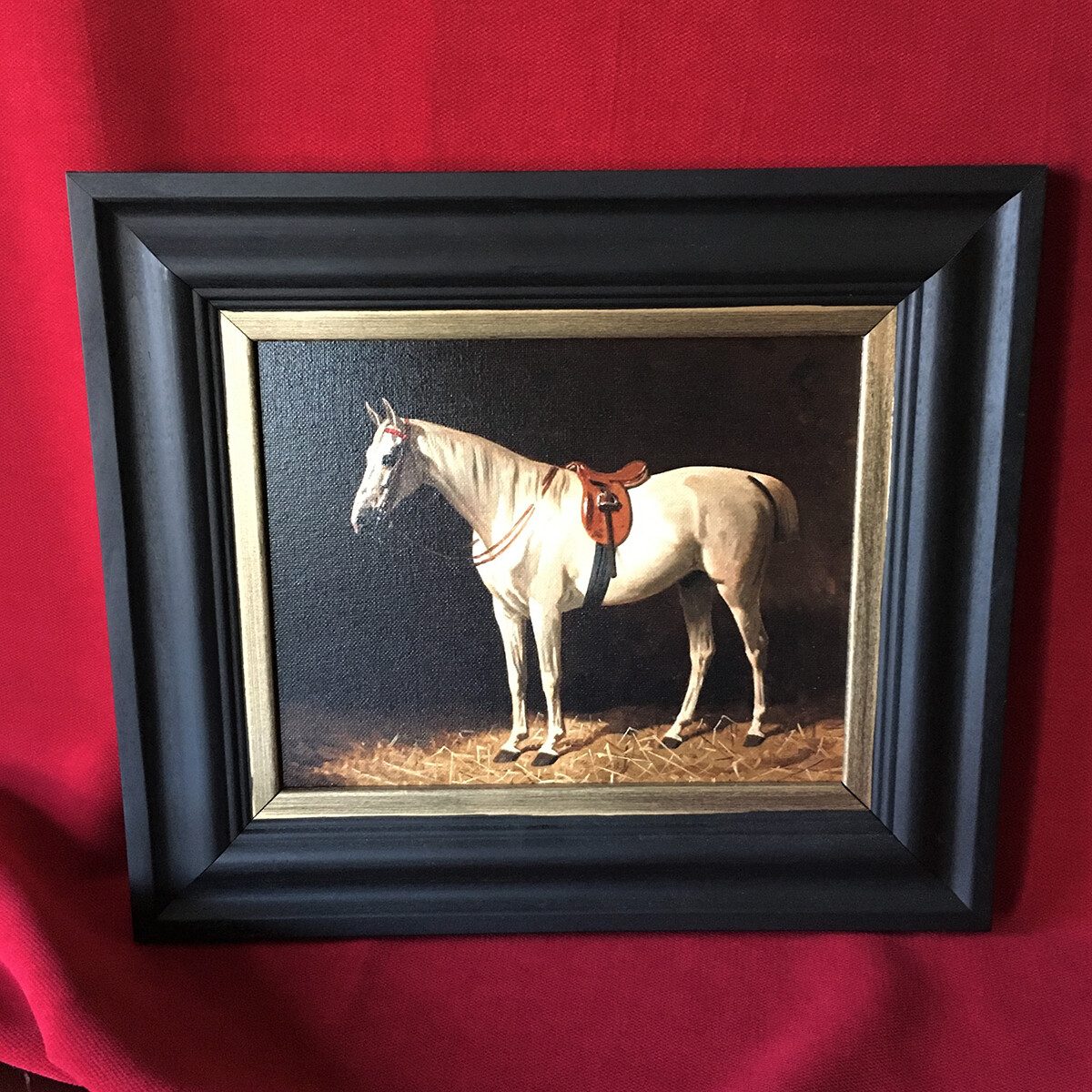 Saddled Horse by the Barn Canvas Saddled Horse by the Barn Canvas