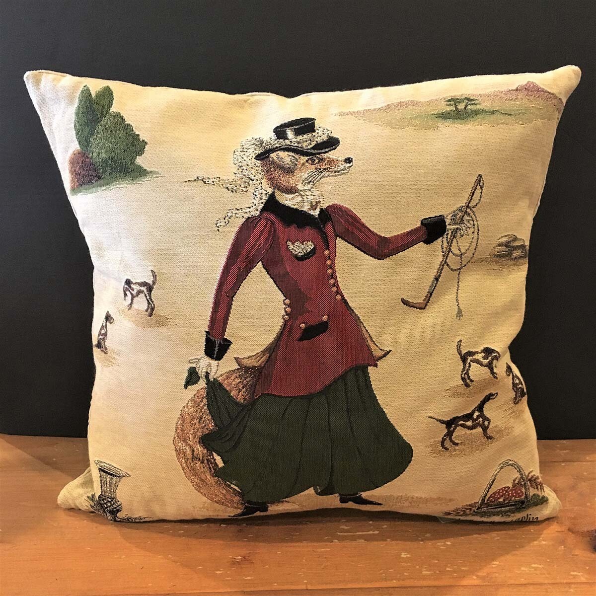 Lady Fenella Fox Tapestry Pillow