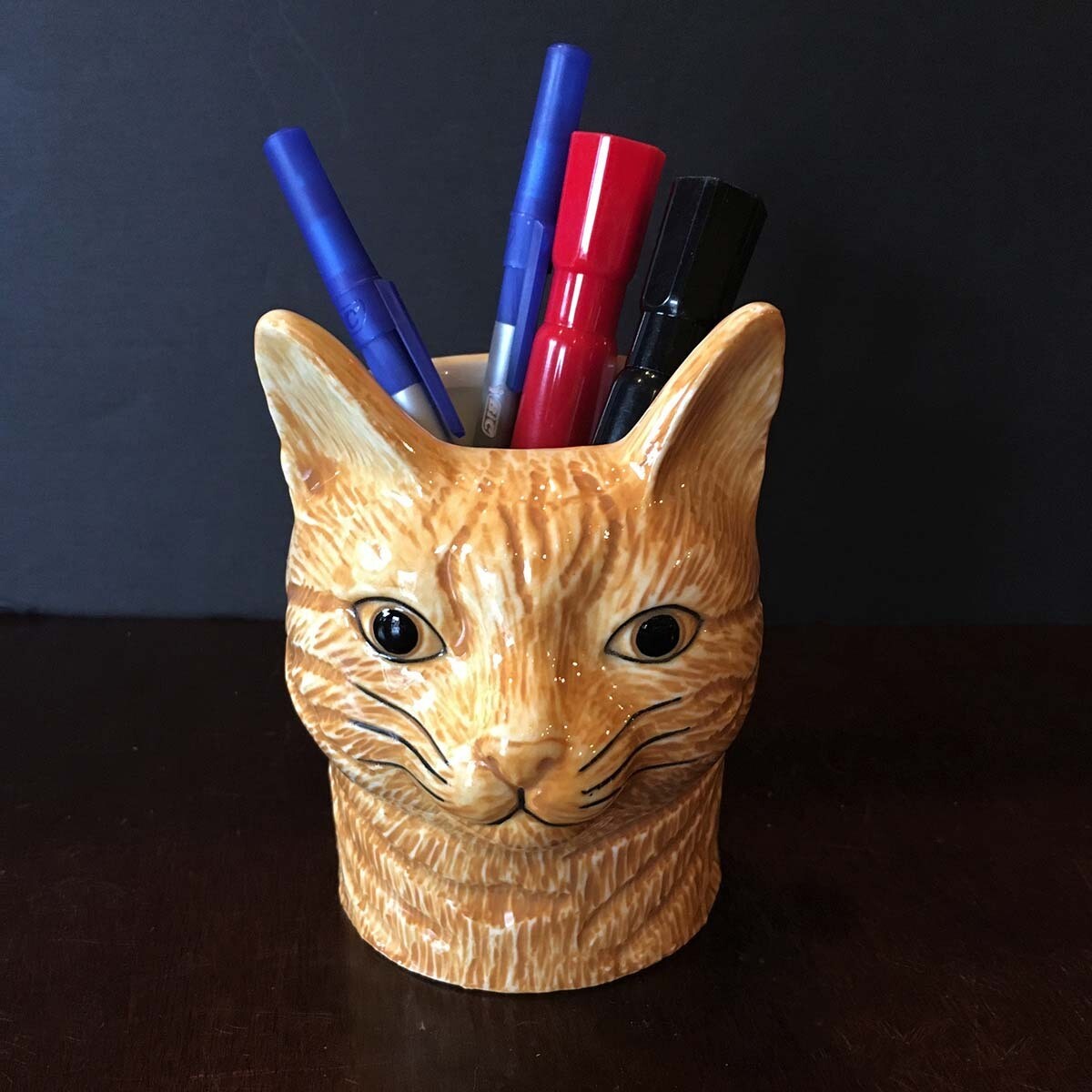 Ginger Cat Pencil Pot