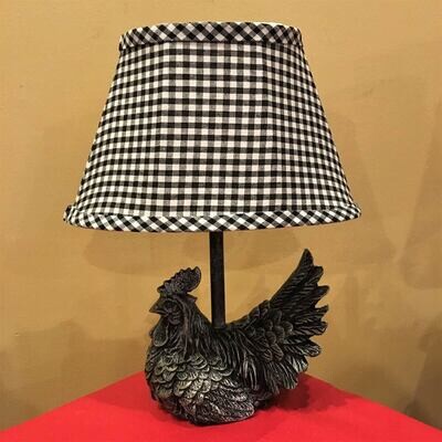 Checked Rooster Accent Lamp