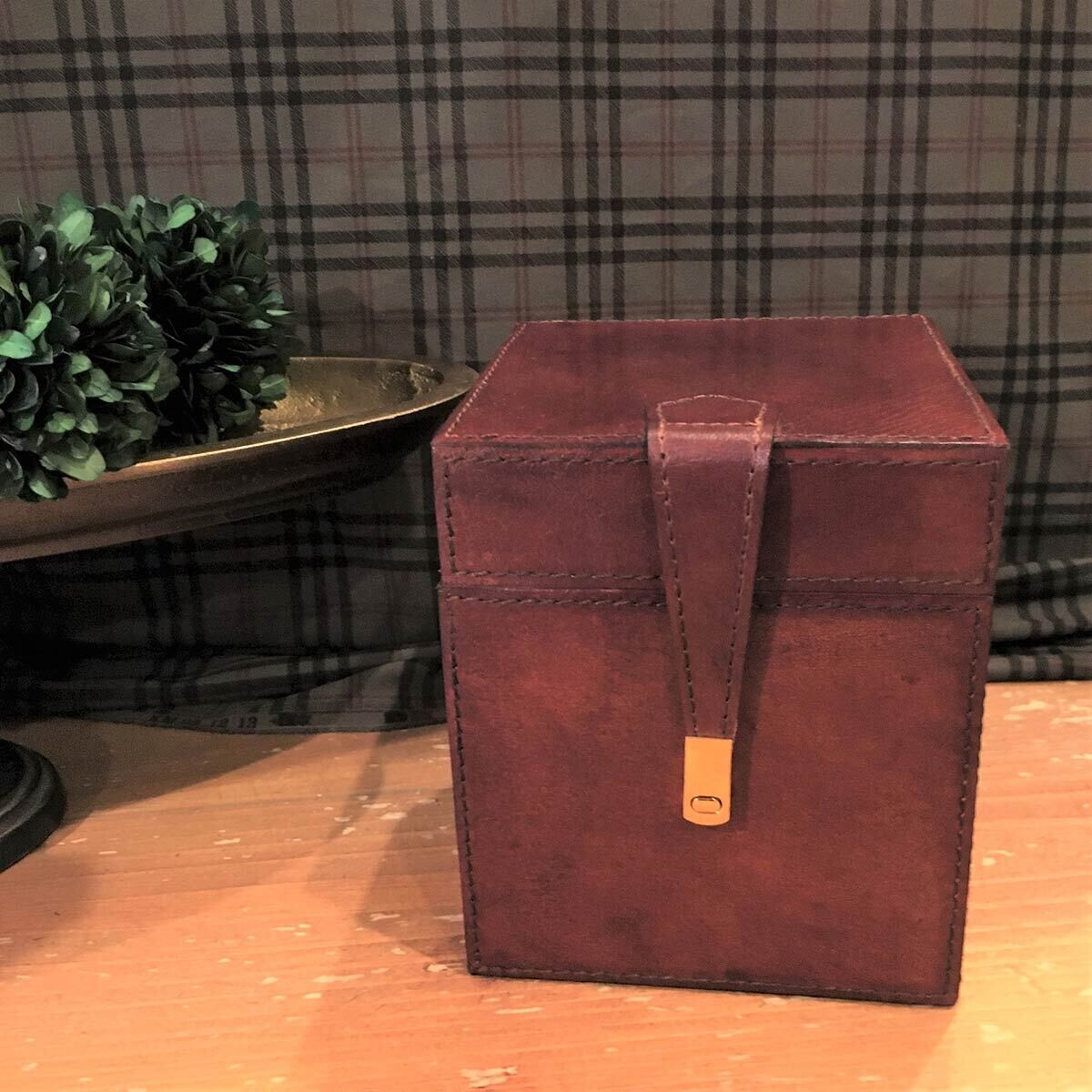Cognac Leather Box