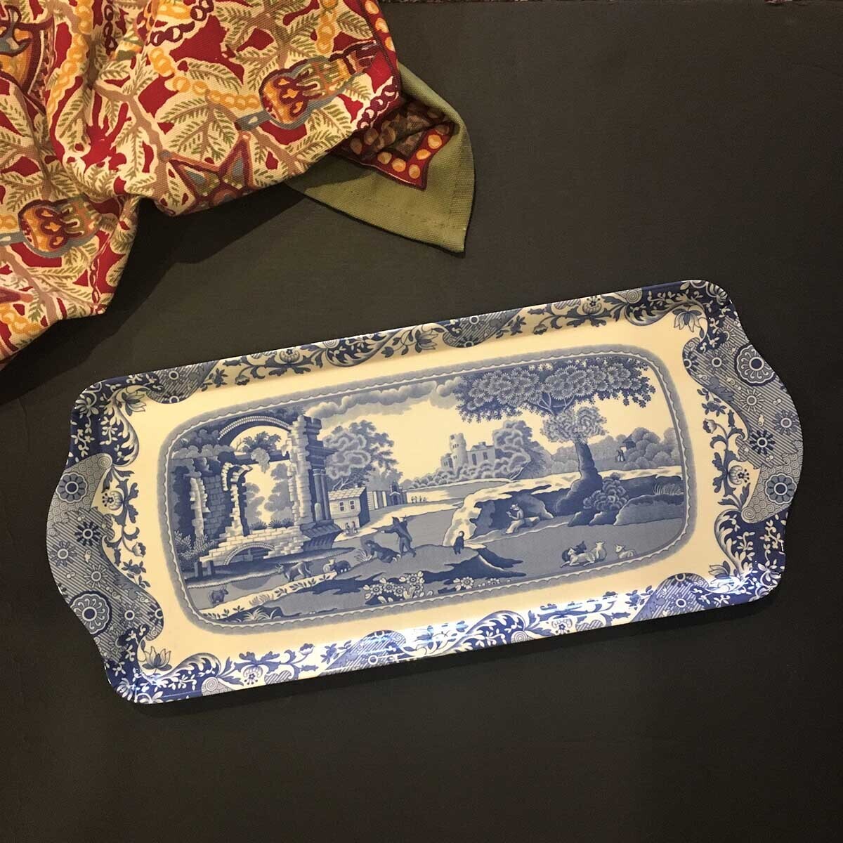 Classic Blue and White Melamine Serving Tray