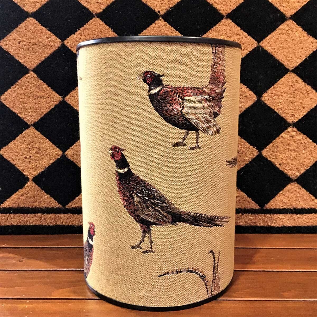Fabulous Pheasants Tapestry Waste Can