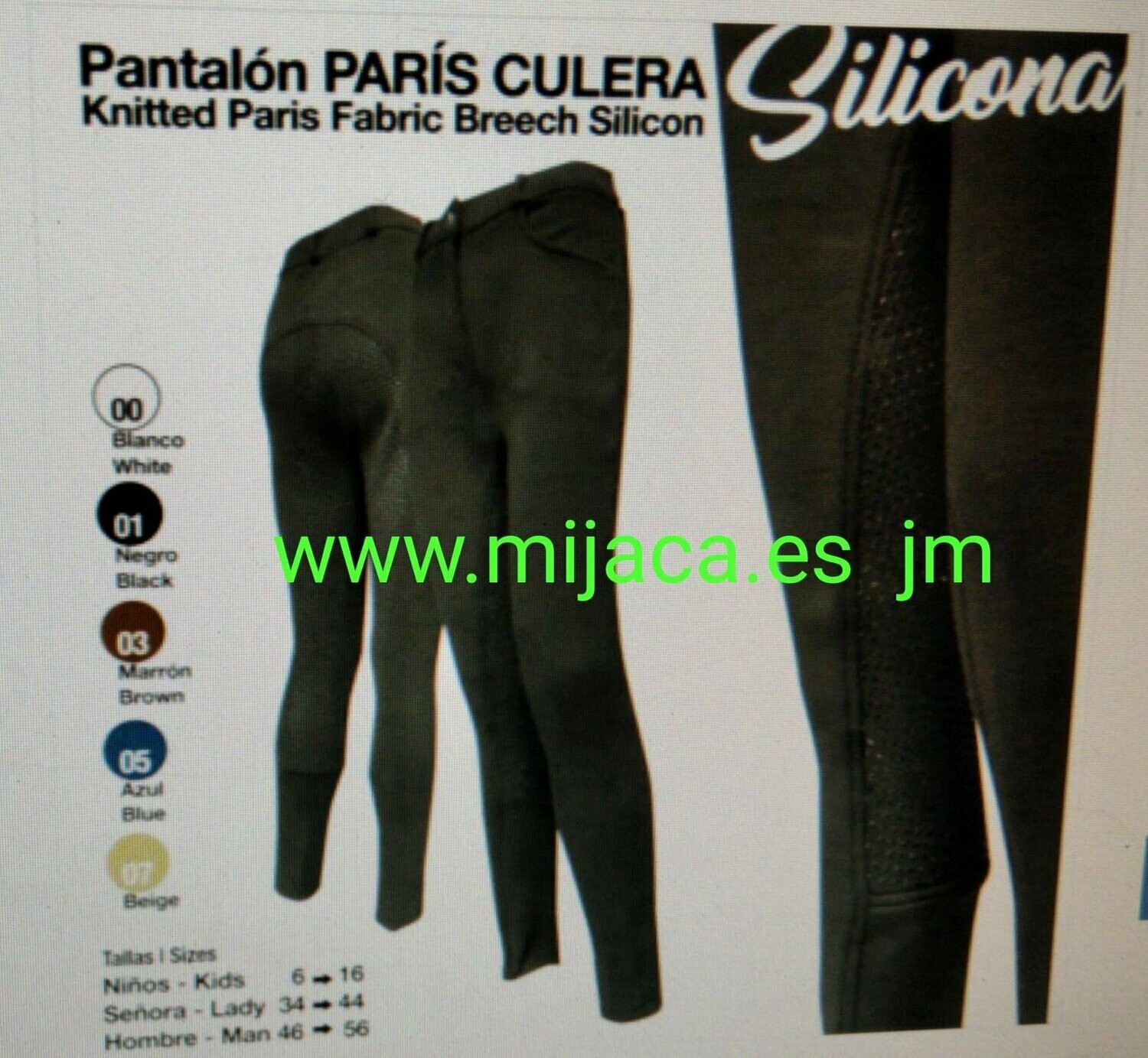 Pantalón paris culera silicona