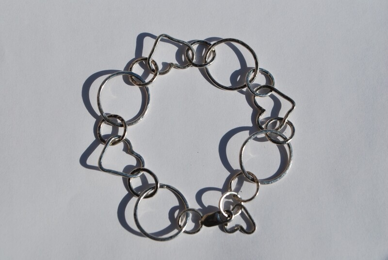 Sterling Silver Heart Bracelet