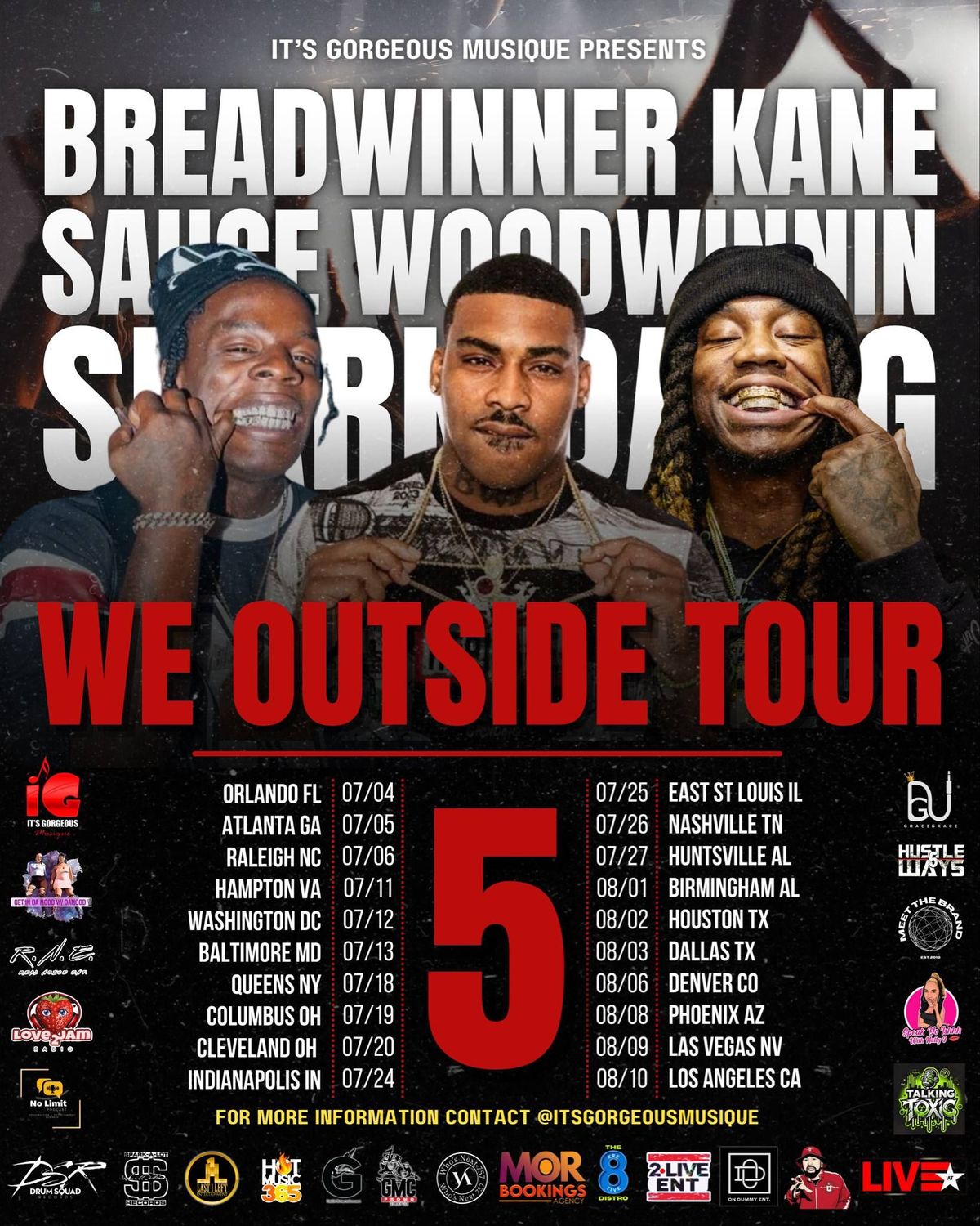 We Outside Tour Pt. 5 : Breadwinner Kane & Spark Dawg & Sauce WoodWinnin & Mikey Polo