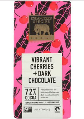Vibrant Cherries + Dark Chocolate Bar